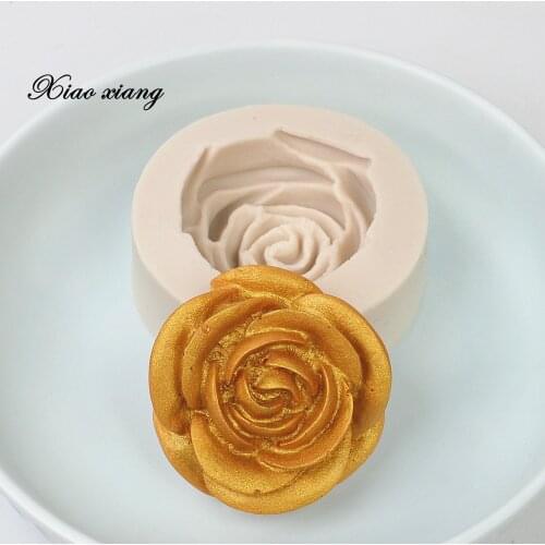 3D Rose Flower Shape Silicone Fondant Soap Molds For Baking Cake Mold Cupcake Jelly Candy Chocolate Decoration Baking Tools Mold