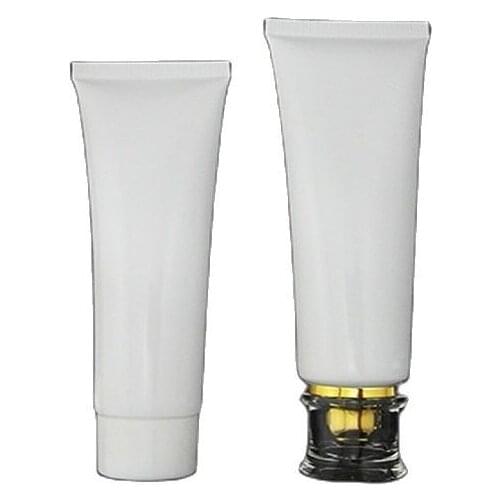 50ML 50G Soft Tube White Plastic Cosmetic Container Top Grade Facial Cleanser Hand Cream Emulsion Squeeze Tube with Screw Cap