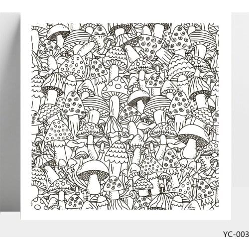 AZSG Mushroom Background Clear Stamps For DIY Scrapbooking/Card Making/Album Decorative Silicone Stamp Crafts