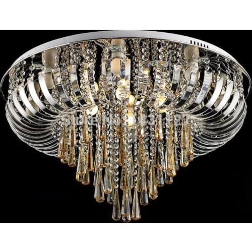 Free shipping For DHL Fashion Luxury Modern Led Crystal Ceiling Light For Living Room Lustre luminaria teto Indoor Lighting