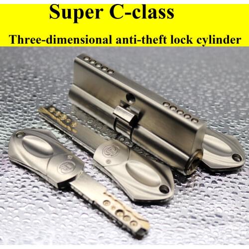 European and American standards security door lock core Gate lock 55 60 65 70 75 80 85 90 mm alloy 10 keys Gate lockcylinder