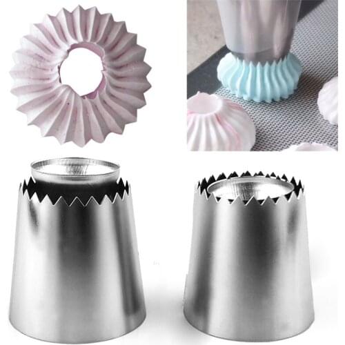 Flower Icing Nozzles Stainless Steel Pastry Tube Cream Icing Piping Tips Nozzle Drop Rose Spiral Fondant Cake Decorating Tools