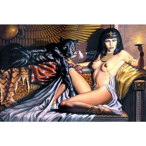 Diamond Painting Nude Woman & Tiger DIY Diamond Embroidery Mosaic Picture Rhinestones Handmade Portrait Pattern Home Decor