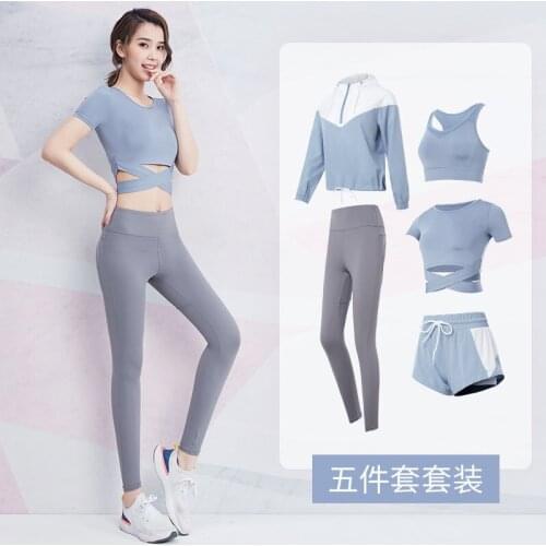 Two Piece Set Women Yoga Womens Summer Training Fashion High Yoga Clothes Conjuntos De Mujer Ensemble Femme