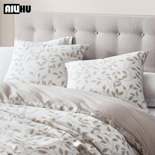 Ailihu Bedding Set 100% Pure Cotton Soft Comforter Pattern Duvet Cover Set Pillow Shams Bedding Cover Double Single 3 PCS Quilt