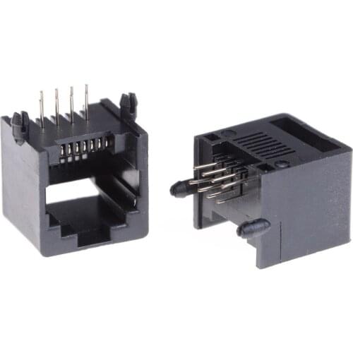 Hot! High Quality 10PCS/Lot All plastic no lamp network interface RJ45 socket female 8P8C cable socket