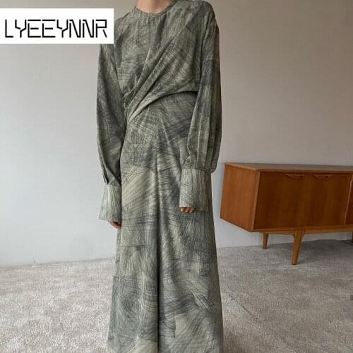 Женские повседневные платья LYEEYNNR China At AliExpress