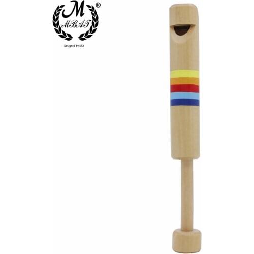 M MBAT Wooden Small Whistles Diacritical Sliding Piccolo Baby Musical Instrument Toy Whistling Children Flute Educational Toys