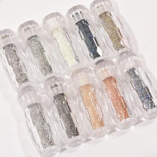 5g/bottle Mini Caviar Nail Rhiestones Fine Beads ,DIY Crystal Beads Stones For Nail Art Rose Gold/White/Black/Silver Manicure Rh