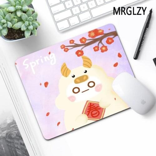 MRGLZY Drop Shipping Kawaii Cow 220X180/200X250 Pink Small Mouse Pad Mats Rugs Gamer Laptop Mini PC Gaming Accessories MousePad