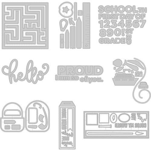 Label and Maze set Metal Cutting Dies for DIY Scrapbooking Photo Album Decorative Embossing Paper Card Crafts Die 2021