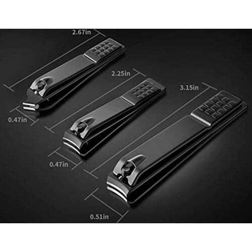 Newest 3Pcs Nail Clippers Set Stainless Steel Nail Cippers Slant Edge Toenail Clipper Cutter