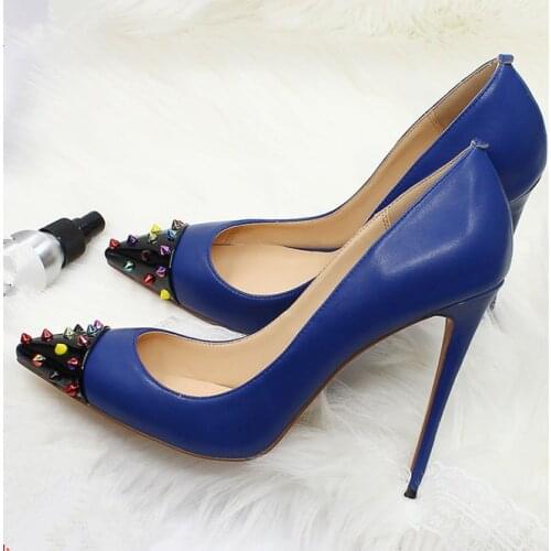 Chaussure Femme New Fashion Pumps Pointed Toe Thin Heels Sexy Sheepskin Leather Ladies Pumps Shoes Women Wedding Shoes D016A