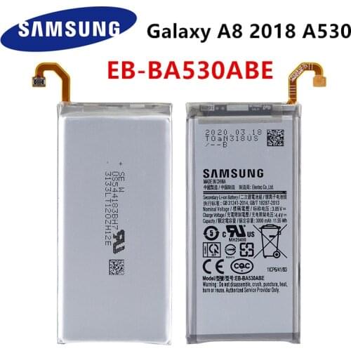 SAMSUNG Orginal EB-BA530ABE 3000mAh Battery For Samsung Galaxy A8 2018 A530 SM-A530 A530F A530K A530L A530S A530W A530N/DS