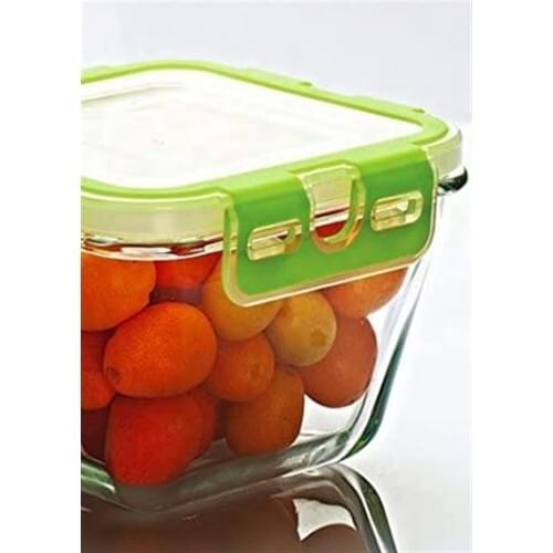 Pasabahce Sealed Ziplock Storage Container 2440 cc With Lid Glass Storage Container 4 Pcs Breakfast 220 cc Kitchen Dining Enclosure Box