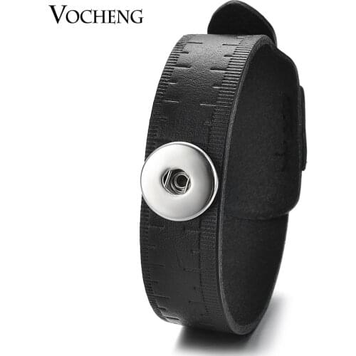 10PCS/Lot Wholesale Vocheng Snap Button Charms Leather Bracelet 3 Colors 18mm Jewelry NN-516*10 Free Shipping