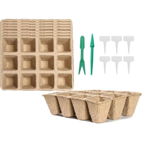 Seed Starter Tray Seedling Lifters Germination Tray Peat Pots Seedling Pots Garden Tools Starter Kit Germination Tray Plant Tags
