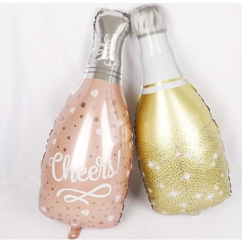 Champagne Glass Whiskey Aluminium Foil Balloon Cheers Wedding Anniversary Bachelorette Party Birthday Helium Air Ball Decoration