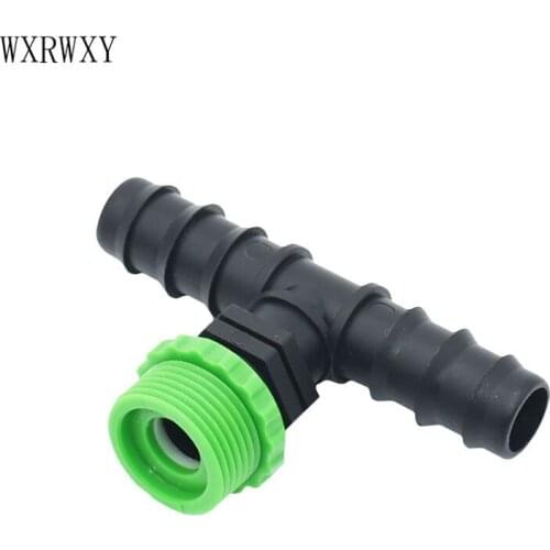 Drip irrigation garden hose 20mm tee connector splitter Male thread G1/2 G3/4 to the 3/4 hose water splitter 25pcs
