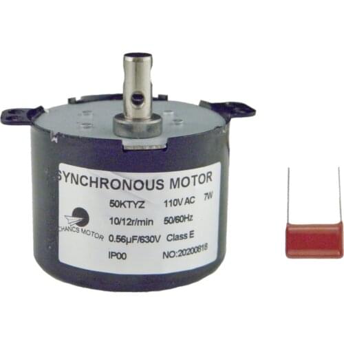 Synchronous Electric Motor 50KTYZ AC 110V 10-12RPM 6W Gear Permanent Magnet Motor