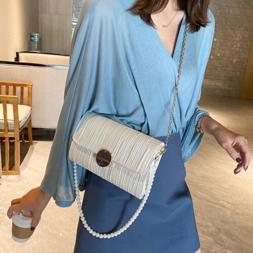 Shoulder Bag Underarm Crossbody Bags for Women Handbag Purse Women Bag Ladies All-match Chain Baguette Fashion PU Leather 2021