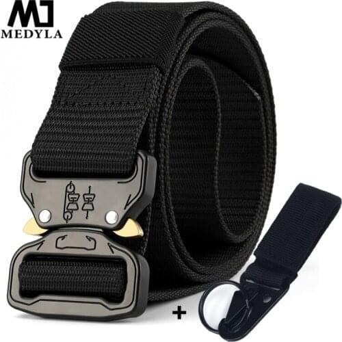 MEDYLA Military equipment mens tactical belt quick release buckle expansion training belt mountaineering accessories hunting