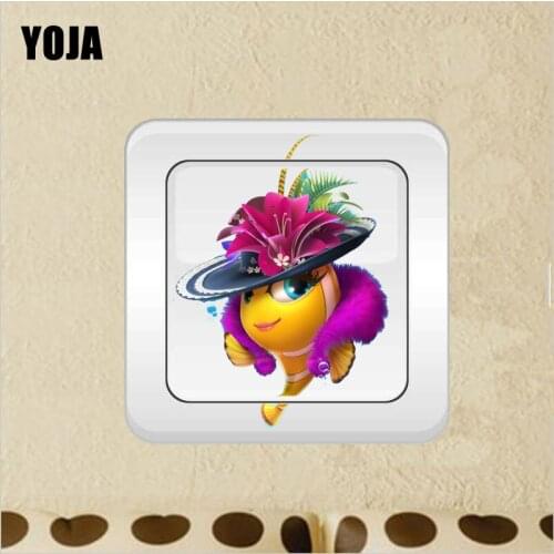 YOJA Rich Fish Wonderful Room Switch Sticker Waterproof PVC Wall Decal Accessories 11SS0203