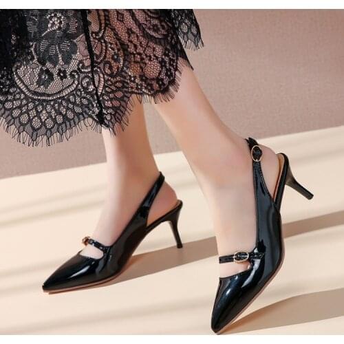 Shoes womens new wild Korean fashion small heel shoes women spring high heel womens stiletto heel side womens shoes