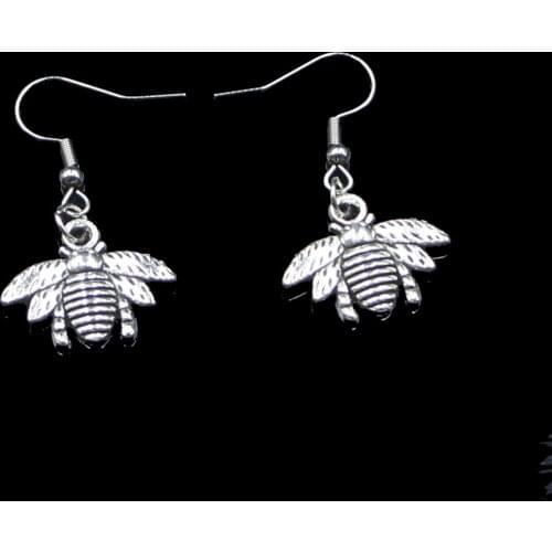 Fashion Handmade Simple Design 21*16mm Bumblebee Honey Bee Drop Earrings For Women Gift Fashion Jewelry Cute Small Object
