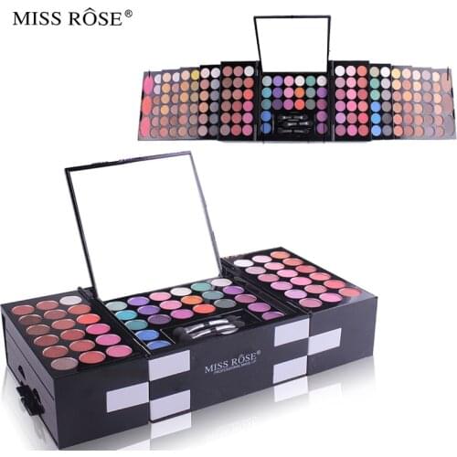142 Colors Eyeshadow Blush Palette Cosmetic Foundation Face Powder Makeup Case with Mirror Glitter Eye Shadow Palette Maquillage