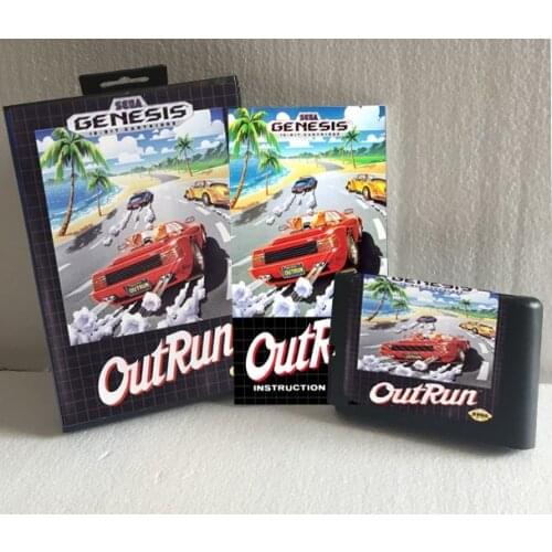 Out Run 16 bit SEGA MD Game Card Boxed With Manual For Sega Mega Drive For Genesis