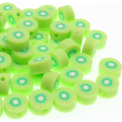 CHONGAI 50Pcs fruit Beads Polymer Clay Beads Spacer Beads For Jewelry Making DIY Bracelet necklace 9X11mm