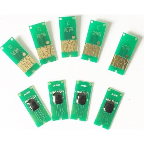 New 9pcs T7601 - T7909 Refillable Ink Cartridge ARC chips For Epson Surecolor P600 Printer ARC Chips