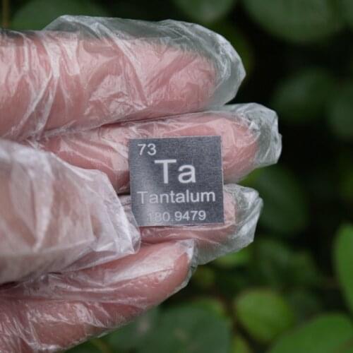 99.9% High Purity TANTALUM Metal Ta 1.5g Carved Element Periodic Table Sheet 0.2*20*20 mm