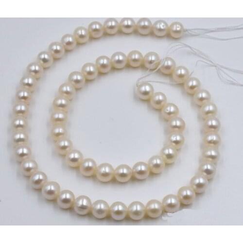 Genuine Cultured Pearl Loose Beads,AA 6.5-7MM White Color Round Freshwater Pearl Jewellery,DIY Pearl For Woman Gift