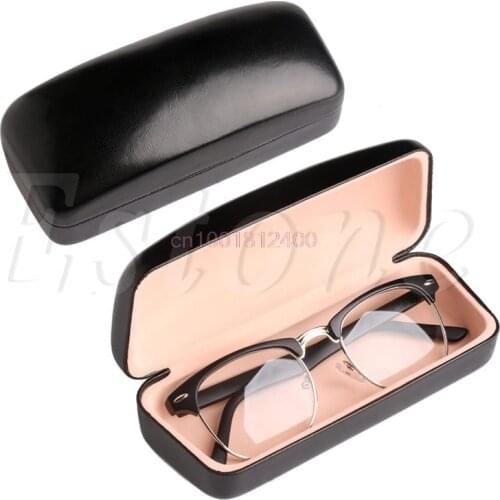 1PC Sunglasses Case Black Square Eye Glasses Sunglasses Hard Case Box Portable Protector Holder Clam