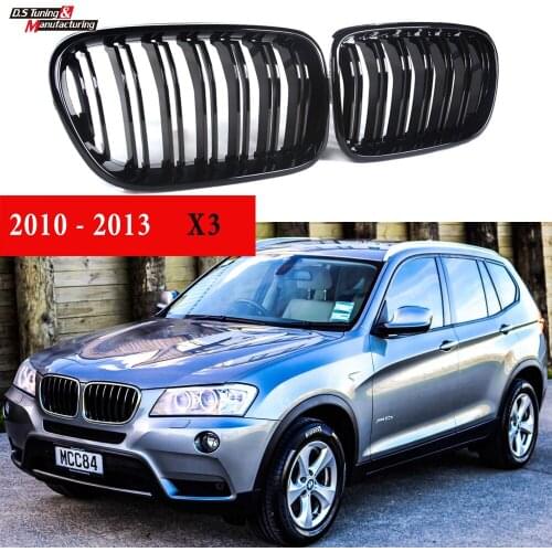 Gloss Black ABS Plastic Front Bumper Radiator Hood Grille Grill for BMW 2010 - 2013 X3 F25 pre-LCI pre-facelift