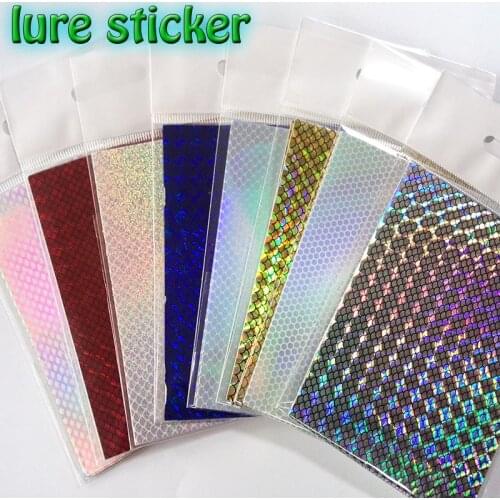 Jig and lure sticker mix 8kinds colr fish scales sticker 16paper/lot length 7.3cm width 10cm colr capture very beautiful