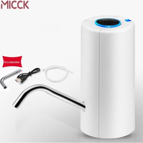 MICCK Bottled Water Electric Pump Drinking Fountain Portable Water Dispenser Charging Switch Silent Pump Gadget Kitchen Supplies