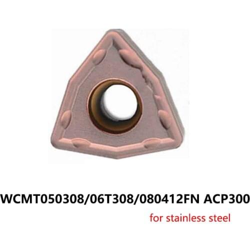 Original WCMT WCMT050308FN WCMT06T308FN WCMT080412FN ACP300 Carbide Turning Inserts WCMT050308 WCMT06T308 for Stainless Steel
