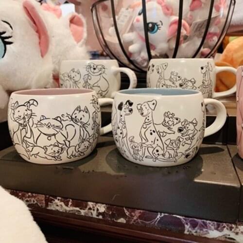 New style Shanghai Disney cartoon comic style Mary cat Goofy Pluto ceramic mug decoration gift AG2560