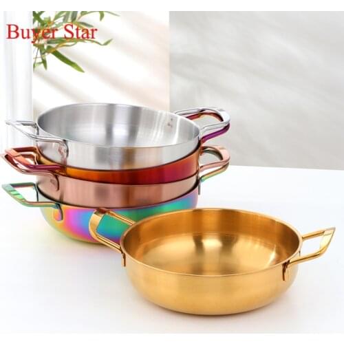 Stainless Steel Cooking Pot Without Lid 2 Sizes Hot Pot Single-Layer Soup Noodle Sea Food Pots Home tools Kitchen Utensils