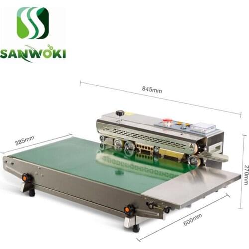 Continous sealer machine aluminum foil package sealing machine package machine Widening conveyor platform band sealer