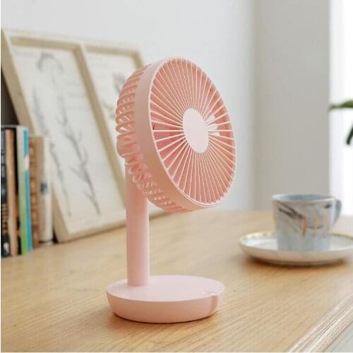 Desktop Fan 90 Degree Shaking Head Height Wind 5-Speed Adjustable 4000mAh USB Chargeable Light Portable Fan