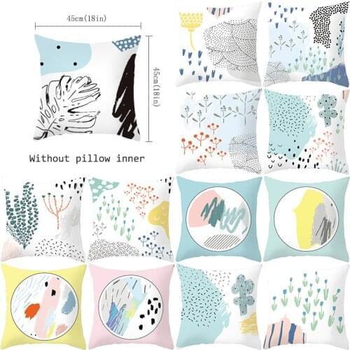 Geometric Printing Cushion Cover Creative Geometric Polyester Decorative Pillowcase Home Decorative Pillow Case For Sofa ZT114