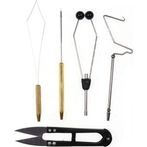 Practical Rotating Fly Tying Thread Holder Whip Finisher Nail Knot Loop Tyer Tying Tools ViseTool Set Stainless Steel Bobbin