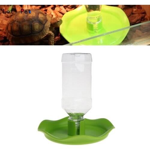 Reptile Water Drinker Dispenser Food Basin Stand Lizard Feeder Dish Bowl Bottle