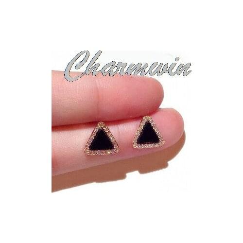 New Korean Fashion Stud Earrings For Women Earrings Exquisite Simple Rhinestone Earrings Fashion Jewelry Gift