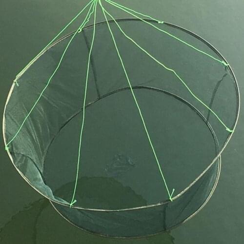 Foldable Drop Net Fishing Landing Prawn Bait Crab Shrimp Pier Harbour Pond Mesh FK88