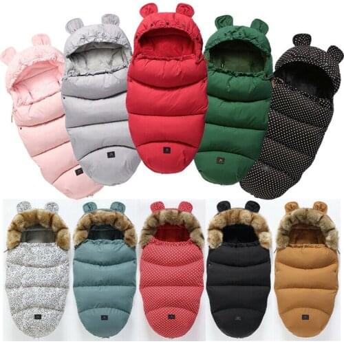 Baby Stroller Sleeping Bag Wheelchair Envelopes for Footmuff Winter Warm Sleepsack Windproof for Infant